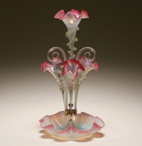 19th-century epergne. One day I shall own one of these exercises in glass-based dementia.